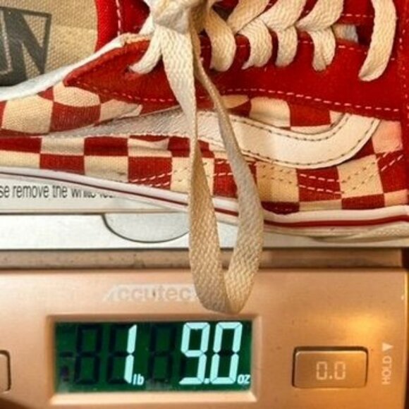 Vintage Vans Checkerboard Red White Lace-Up Sneakers Mens 6 Womens 7.5 Suede - Picture 14 of 14